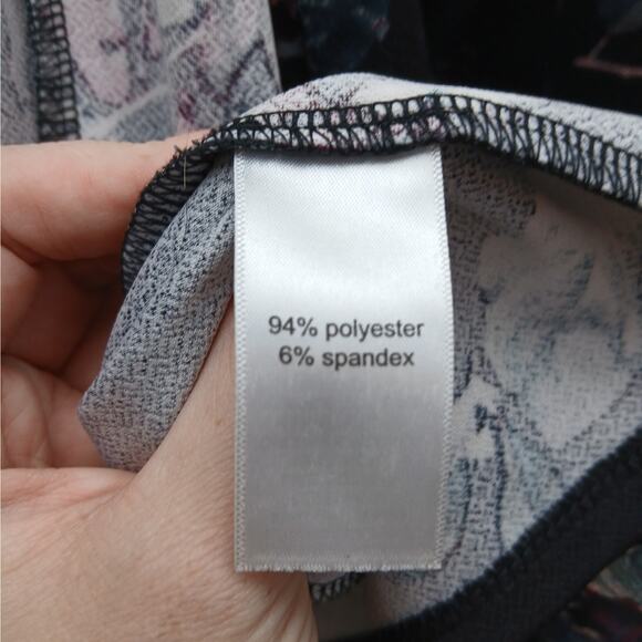 Maurices Floral Print Long Sleeve Open Front Light Jacket Office Wear Black XL - Picture 5 of 6